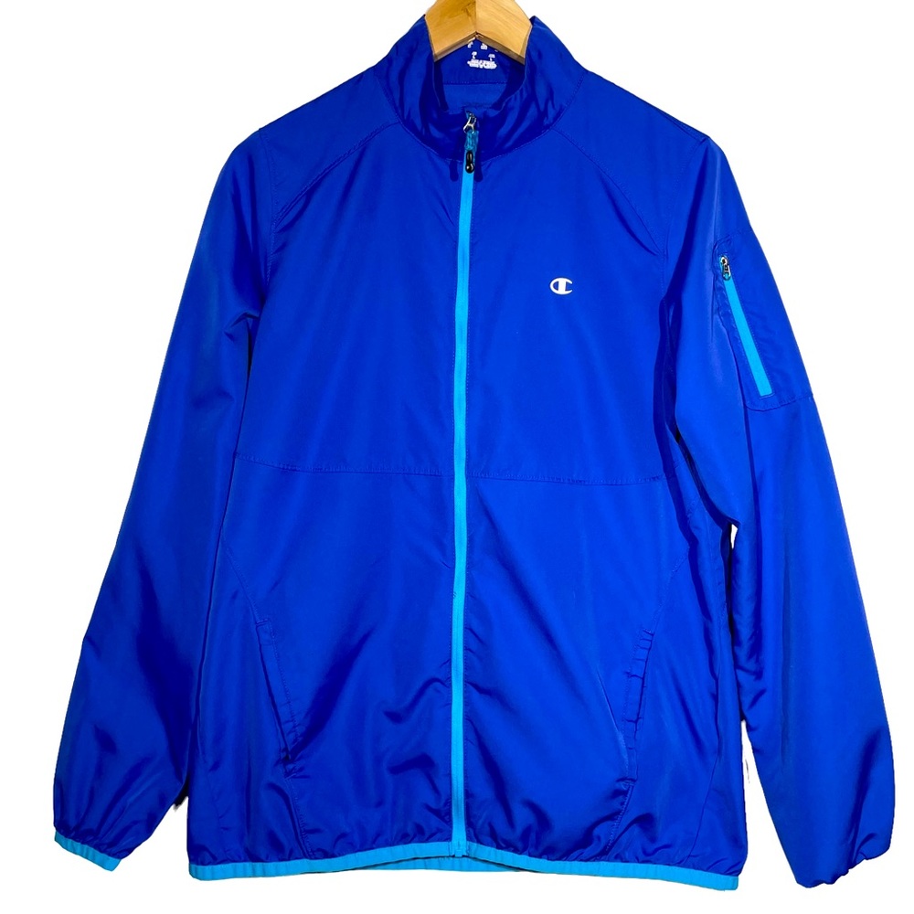 Champion Medium blue teal sports jacket champion elite zip up workout jacket